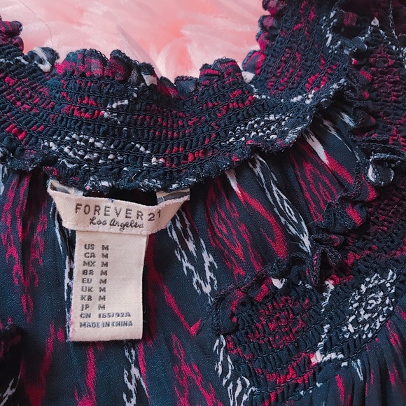 Beautiful Color Deep Purple Ruffle Neck Top - Picture 8 of 8